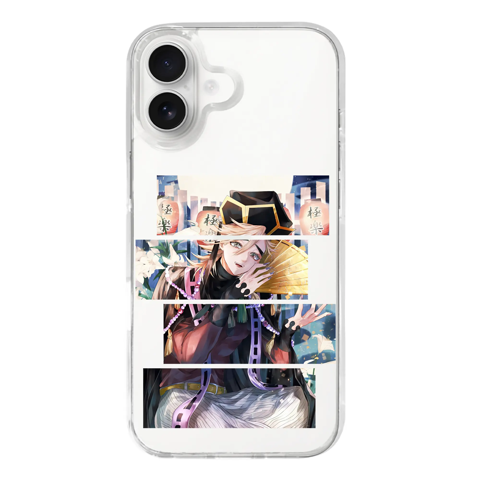 鬼滅の刃 グッズ,童磨 - iPhone 17シリーズ 透明スマホケース – 薄型・耐衝撃・精密フィット保護カバー